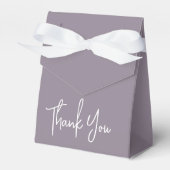 Eenvoudig script Lila Bedankt Favor Box Bedankdoosjes (Voorkant Zijde)