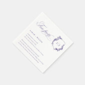 Eenvoudig Script Lila Paarse Bruiloft Logo Leuke F Servet (Hoek)