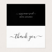 Eenvoudig script, Logo/Afbeelding - Hartelijk dank Visitekaartjes (Buitenkant ongevouwen)