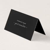 Eenvoudig script, Logo/Afbeelding - Hartelijk dank Visitekaartjes (Achterkant)