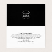 Eenvoudig script, Logo/Afbeelding - Hartelijk dank Visitekaartjes (Binnenkant ongevouwen)