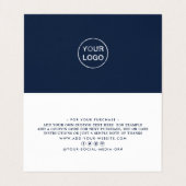 Eenvoudig script, Logo/Afbeelding - Hartelijk dank Visitekaartjes (Binnenkant ongevouwen)