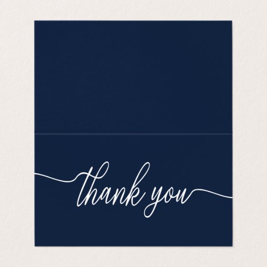 Eenvoudig script, Logo/Afbeelding - Hartelijk dank Visitekaartjes (Buitenkant ongevouwen)