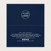 Eenvoudig script, Logo/Afbeelding - Hartelijk dank Visitekaartjes (Binnenkant ongevouwen)