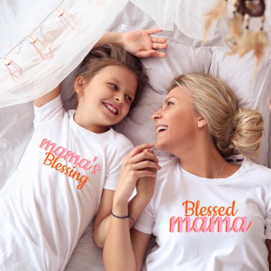 Eenvoudig script matching moeder moederdag tshirt
