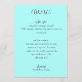 Eenvoudig Script Menu Kaart- aqua (Voorkant)