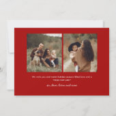 Eenvoudig script Merry Christmas 3-foto Feestdagenkaart (Achterkant)