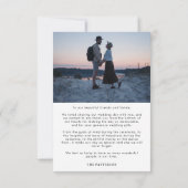 Eenvoudig script met fotobruiloft bedankkaart (Achterkant)