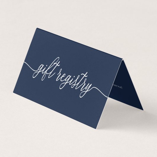 Eenvoudig script met fotokaartje voor het register visitekaartjes (Voorkant)