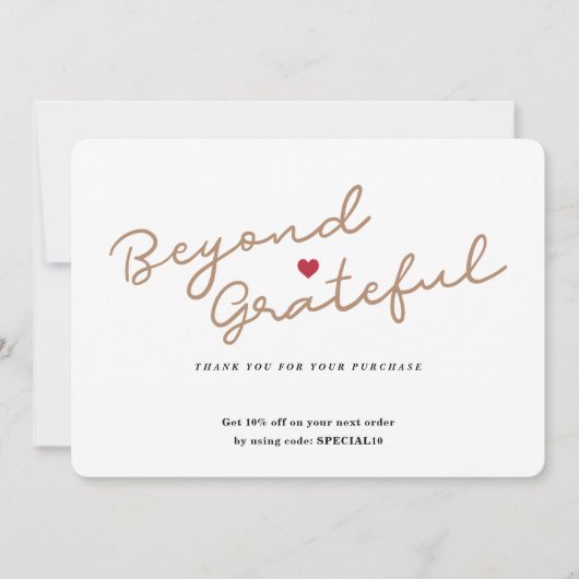 Eenvoudig script met hart - Zakelijk bedankt - Kaa (Voorkant)