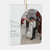 Eenvoudig script met kerstfeest keramisch ornament (Rechts)