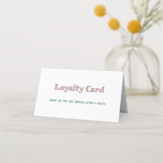 eenvoudig script minimaal voeg uw tekst toe loyal klantenkaartje
