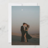 Eenvoudig script Moderne fotobruiloft Bedankkaart (Achterkant)