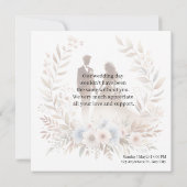 Eenvoudig Script Moderne trouwfoto dank u kaart (Achterkant)