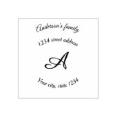 Eenvoudig Script-monogram Rubberstempel (Afrduk)
