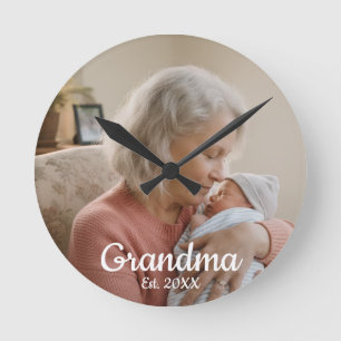 Eenvoudig script Oma Geschatte jaar Ronde Klok