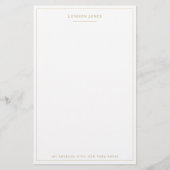 Eenvoudig Script Persoonlijk Briefpapier Blush Gou (Voorkant)