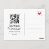 Eenvoudig Script Perzik Bedankt Briefkaart (Achterkant)