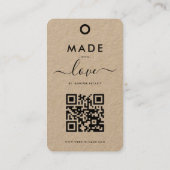 Eenvoudig Script Product Labels - Rustic Kraft (Achterkant)