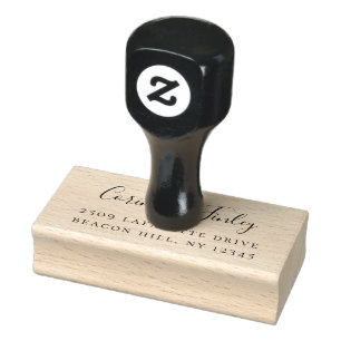 Eenvoudig script retouradres Rubber Stempel