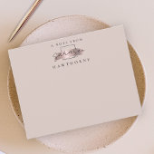 Eenvoudig Script Roos Gold gepersonaliseerd briefp Notitiekaartje
