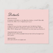 Eenvoudig Script Roze Bruiloft Informatiekaartje (Voorkant)