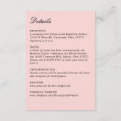 Eenvoudig Script Roze Bruiloft Klein Verticaal Informatiekaartje (Voorkant)