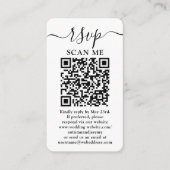 Eenvoudig Script RSVP Huwelijkswebsite QR Code & F Informatiekaartje (Voorkant)