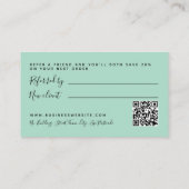 Eenvoudig Script-schoolbord - Kaart voor verwijzin (Achterkant)