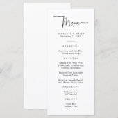 Eenvoudig Script Trouwmenu Menu (Voorkant / Achterkant)