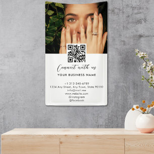Eenvoudig script Verbinding maken met ons Foto QR Spandoek