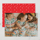 Eenvoudig script Vrolijk kerstvakantie Kaart (Voorkant / Achterkant)