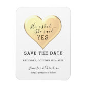 Eenvoudig Script Wedding sparen de Uitnodiging van Magneet (Verticaal)