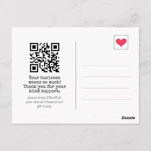 Eenvoudig Script Wijnkleurig Bedrijf Dank u Briefkaart (Achterkant)