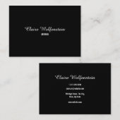 Eenvoudig script Zwart en wit professioneel Visitekaartje (Voorkant / Achterkant)