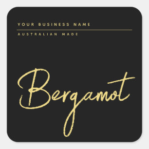 Eenvoudig script zwart potje product label