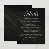 Eenvoudig script zwart witbruiloft - Gegevens Informatiekaartje (Voorkant / Achterkant)