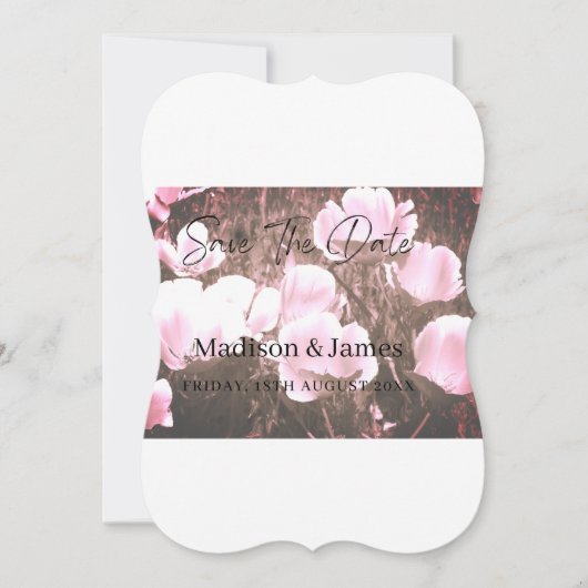 Eenvoudig scriptbudget Sla de datumuitnodigingen o Save The Date (Voorkant)