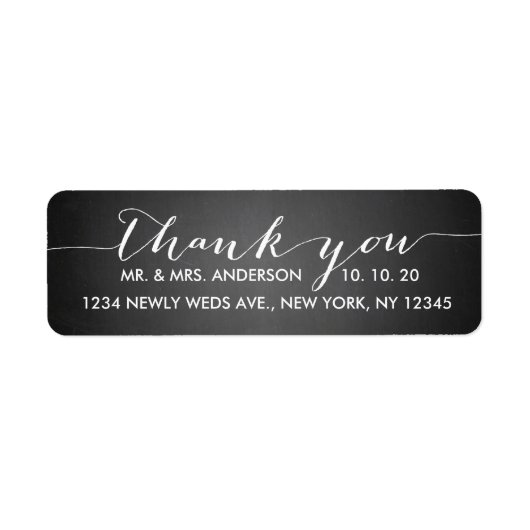 Eenvoudig scriptweddenschap Hartelijk dank Etiket (Voorkant)