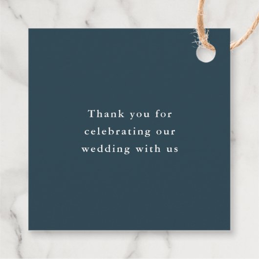 Eenvoudig scriptweddenschap Hartelijk dank voor la Bedankjes Labels (Achterkant)