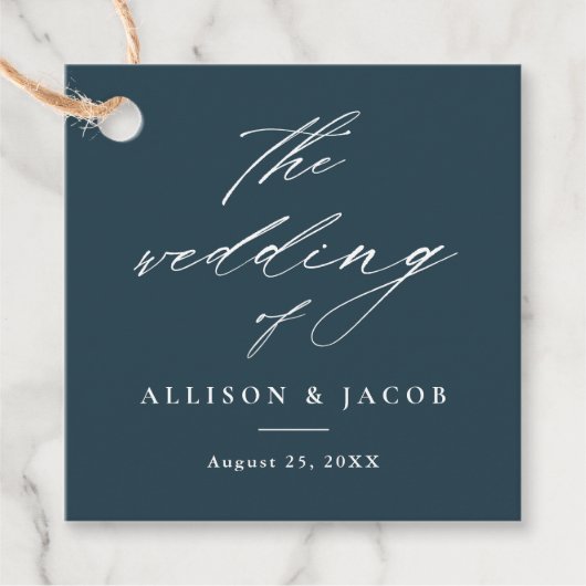 Eenvoudig scriptweddenschap Hartelijk dank voor la Bedankjes Labels (Voorkant)