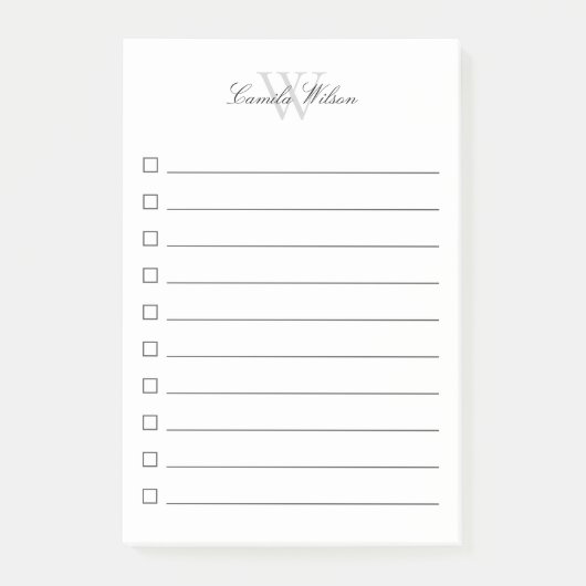 Eenvoudig selectievakje voor eBay Afbeeldingsmonog Post-it® Notes (Voorkant)