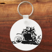 Eenvoudig sidecarcross-ontwerp sleutelhanger (Voorkant)