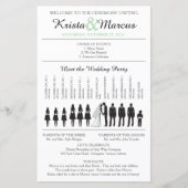 Eenvoudig Silhouettes Ceremony-programma (Voorkant)