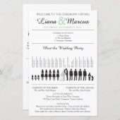 Eenvoudig Silhouettes Ceremony-programma (Voorkant / Achterkant)