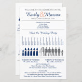 Eenvoudig Silhouettes Weddenprogramma met tijdlijn (Voorkant / Achterkant)