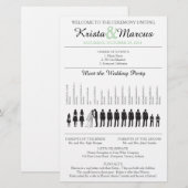 Eenvoudig 'Silhouettes Wedding Programme Flyer' (Voorkant / Achterkant)