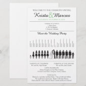 Eenvoudig 'Silhouettes Wedding Programme Flyer' (Voorkant / Achterkant)