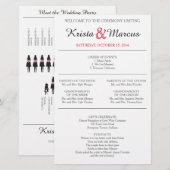Eenvoudig 'Silhouettes Wedding Programme Flyer' (Voorkant / Achterkant)