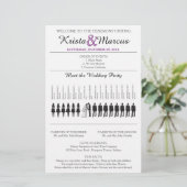 Eenvoudig 'Silhouettes Wedding Programme Flyer' (Staand voorkant)